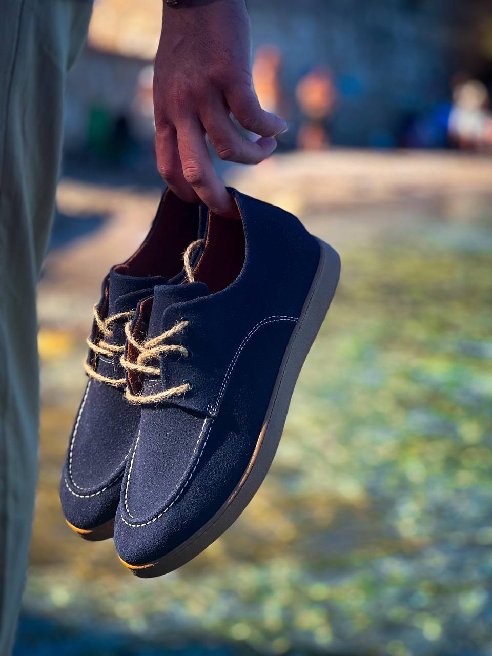 KB-X5 Kuback Lacivert  Süet Bağcıklı  Günlük Erkek Ayakkabı