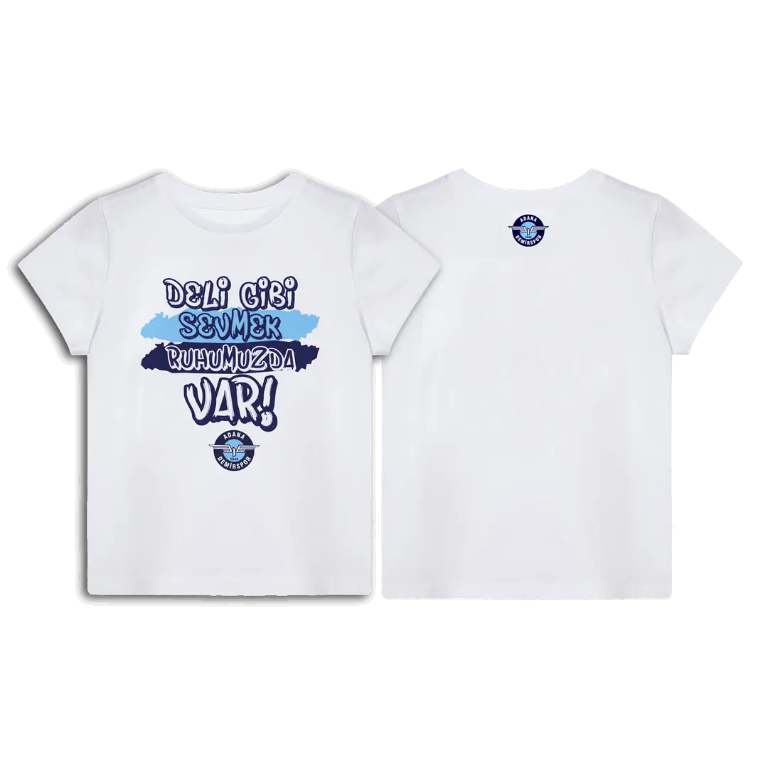 Deli Gibi Sevmek Çocuk T-shirt Beyaz