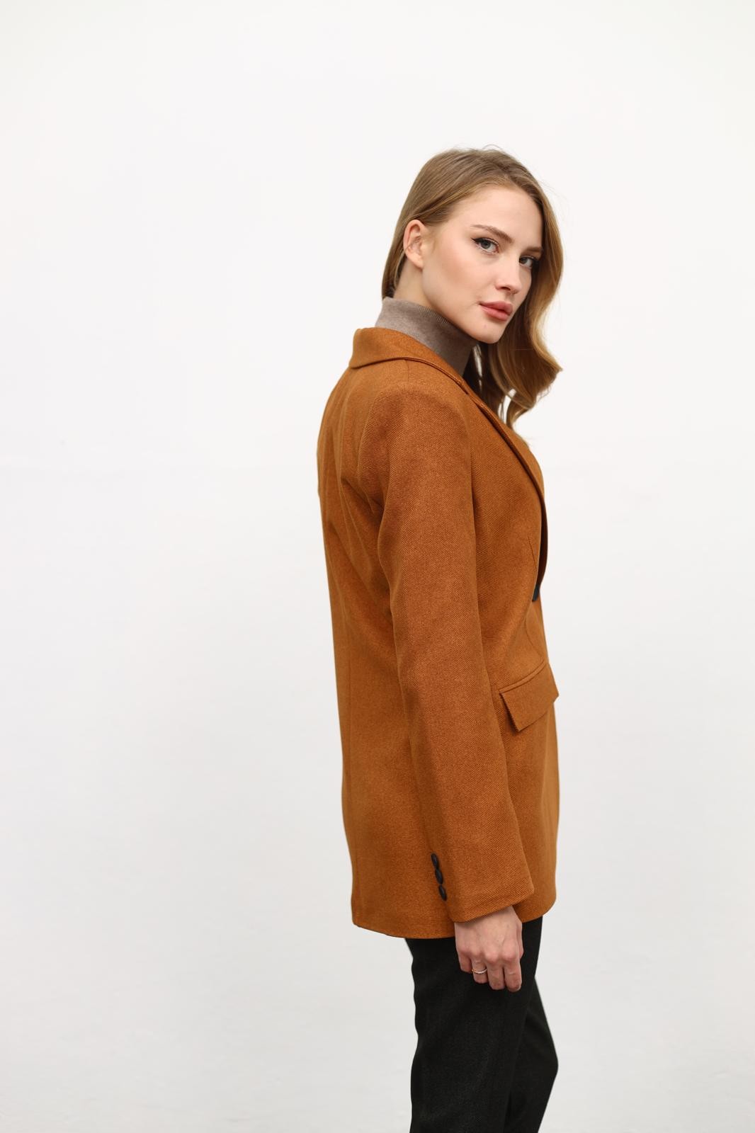 Tarçın Rengi Blazer Ceket