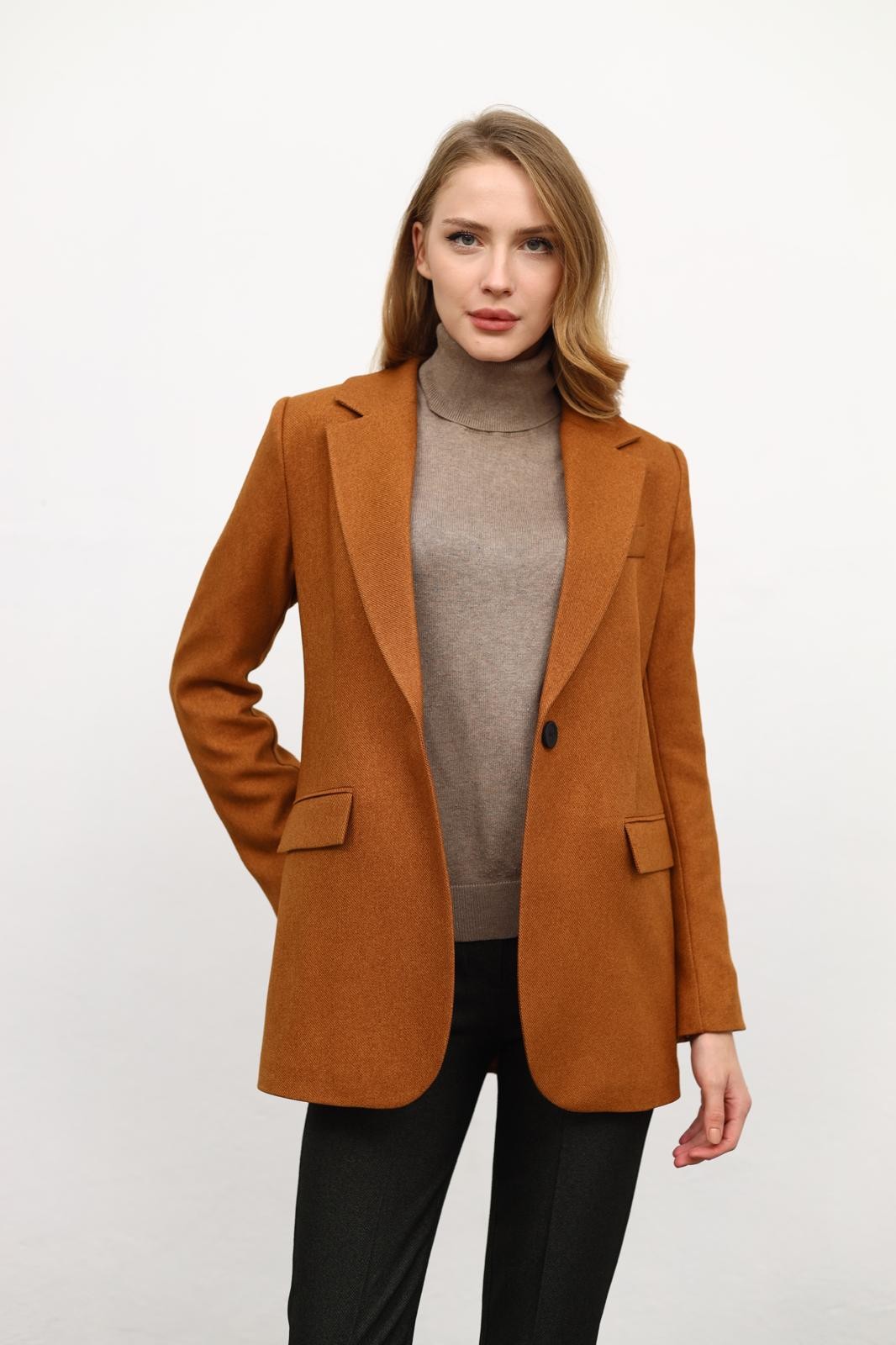 Tarçın Rengi Blazer Ceket