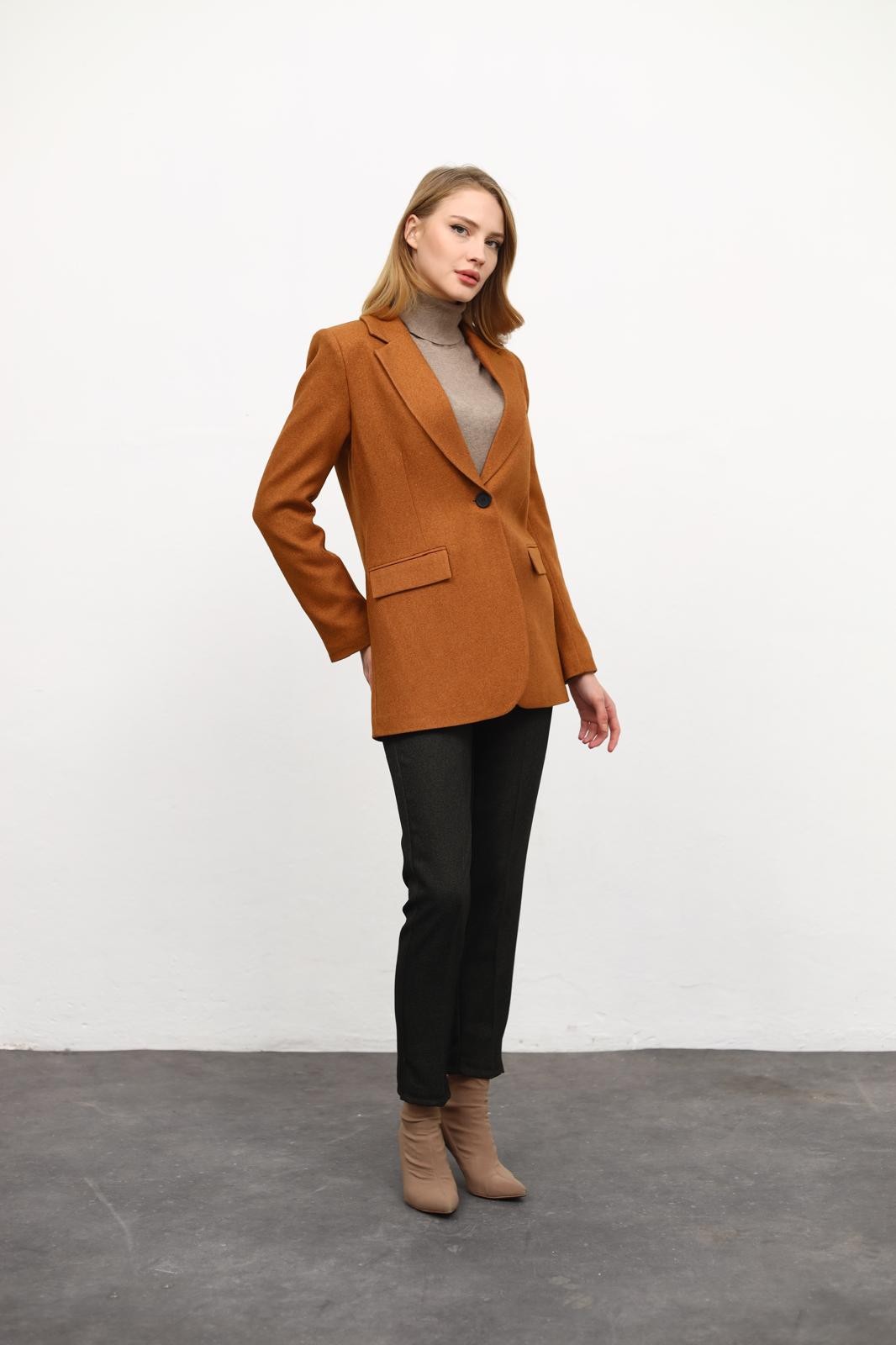 Tarçın Rengi Blazer Ceket