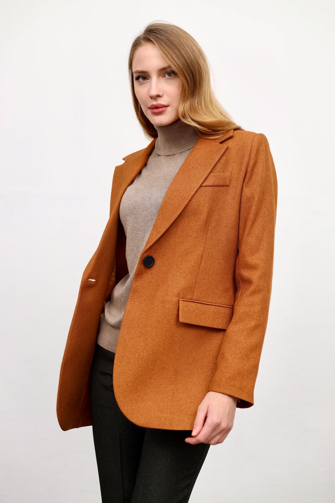 Tarçın Rengi Blazer Ceket