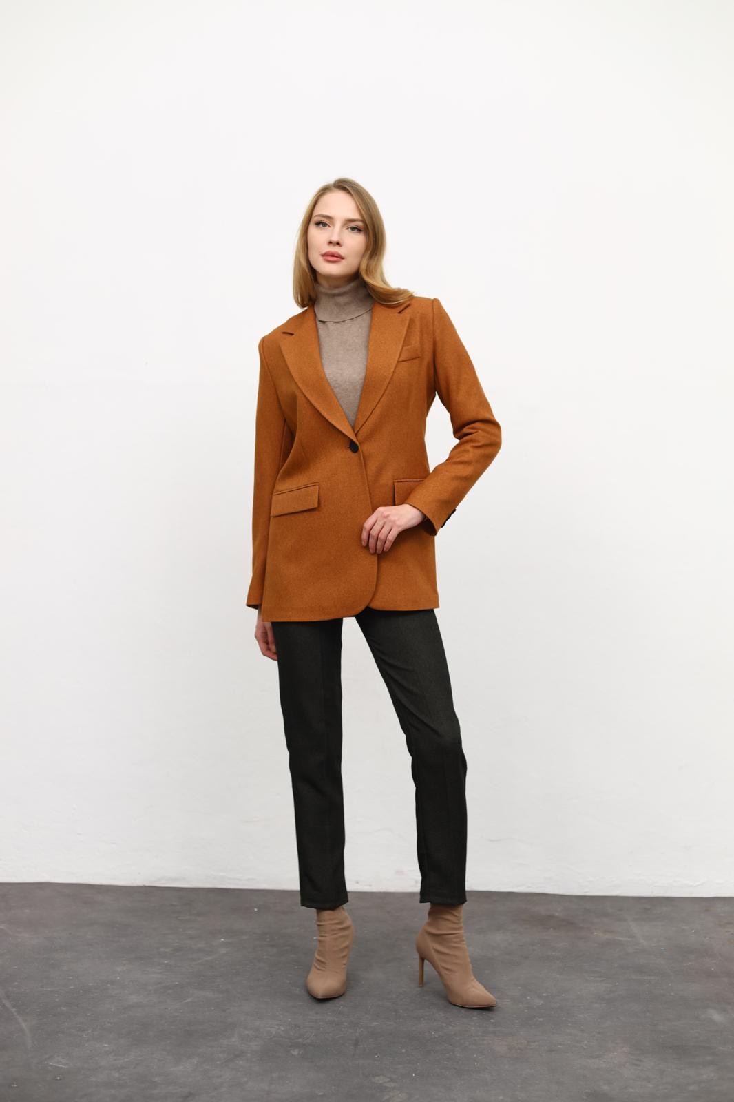 Tarçın Rengi Blazer Ceket