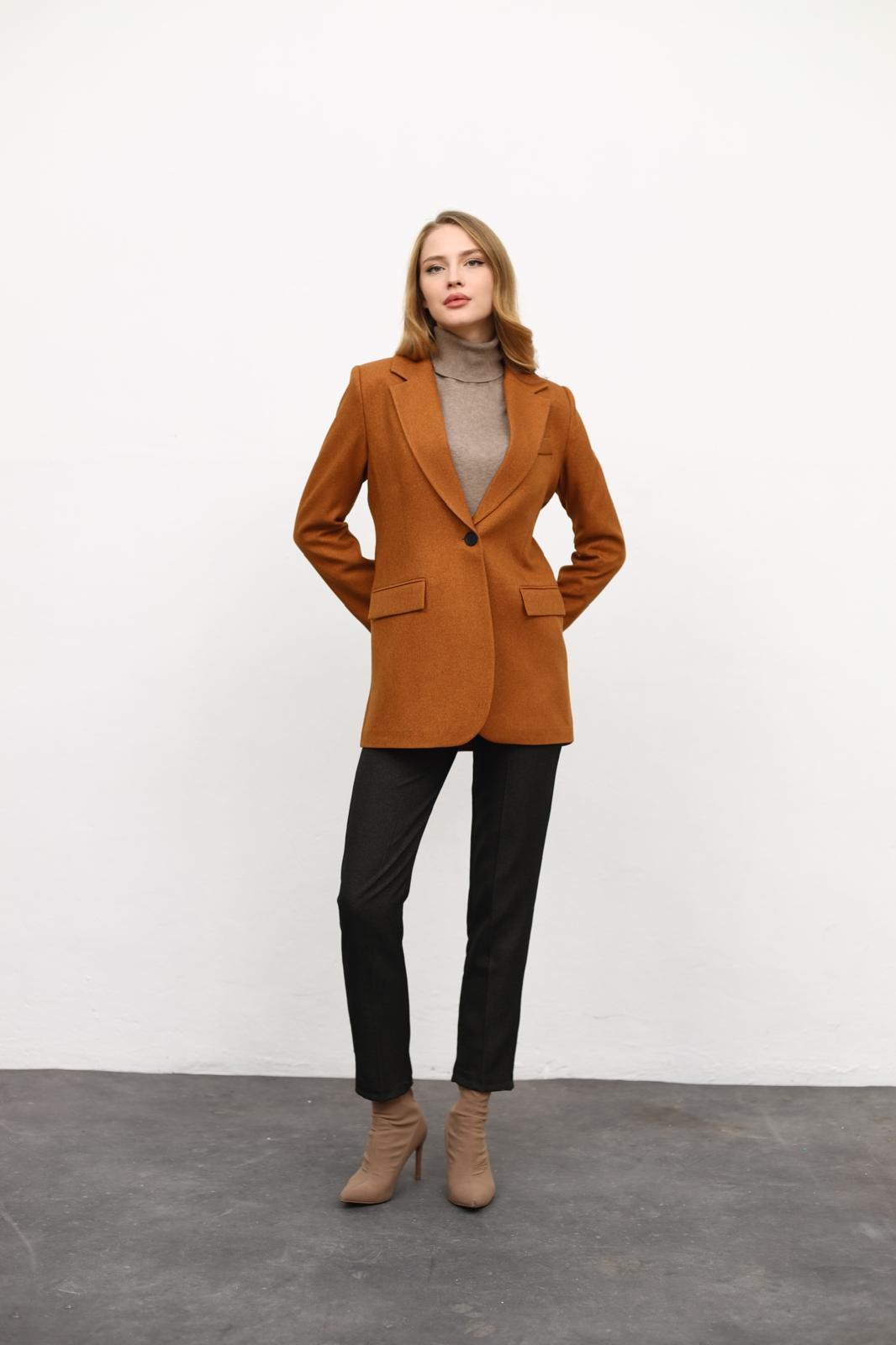 Tarçın Rengi Blazer Ceket