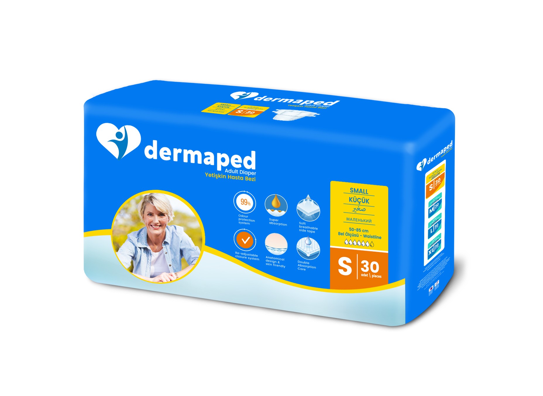 Dermaped Bel Bantlı Hasta Bezi 30 lu - Small