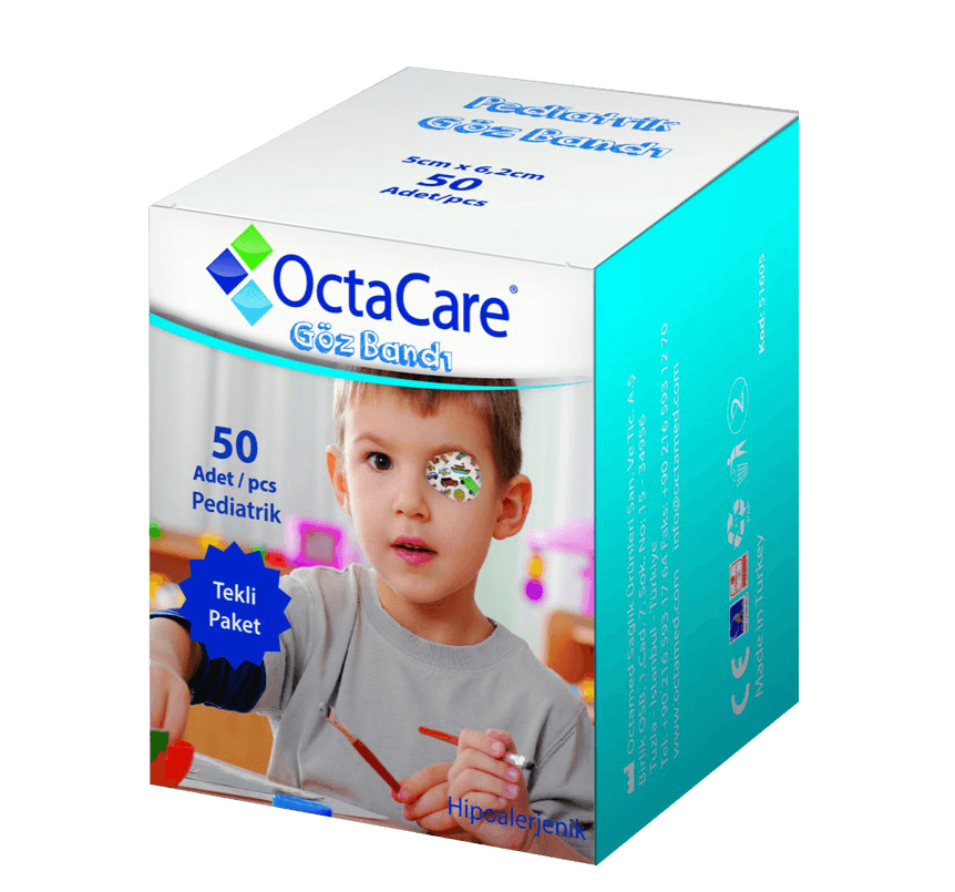 OctaCare Pediatrik Göz Pedi - 51605	5 cm x 6,2 cm	50 Adet