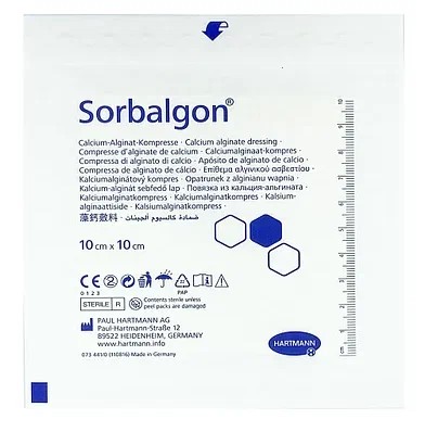 Sorbalgon Kalsiyum Aljinat Yara Örtüsü 10 cm x 10 cm 