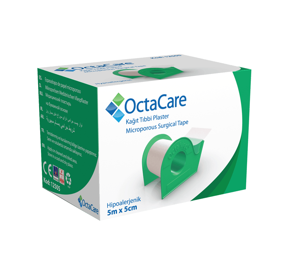 Octamed Tıbbi Kağıt Flaster - Kolay Koparılır Ciltte İz Yapmaz - 5m x 5 cm