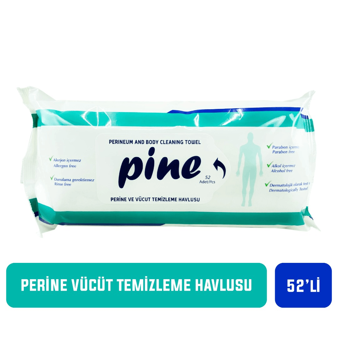 Pine Vücut ve Perine Bölgesi Temizleme Havlusu 50 ' li