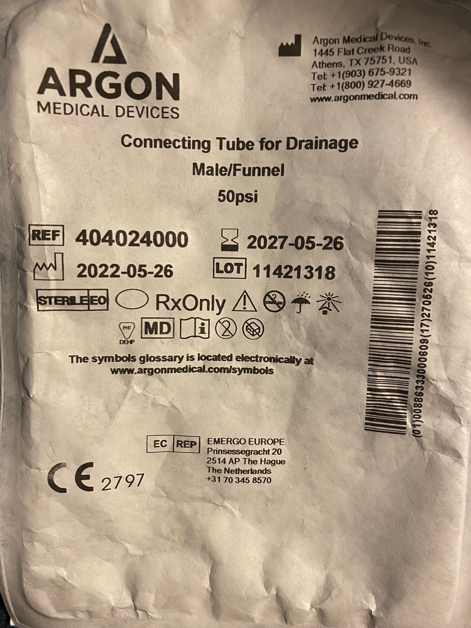 Argon Drenaj Katateri Dönüştürücüsü 