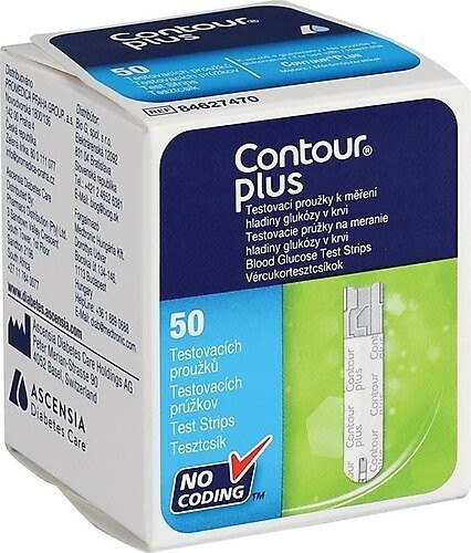 Ascensia Contour Plus Şeker Ölçüm Cihazı - Delme Kalemi ve 50 li Strip - Orjinal
