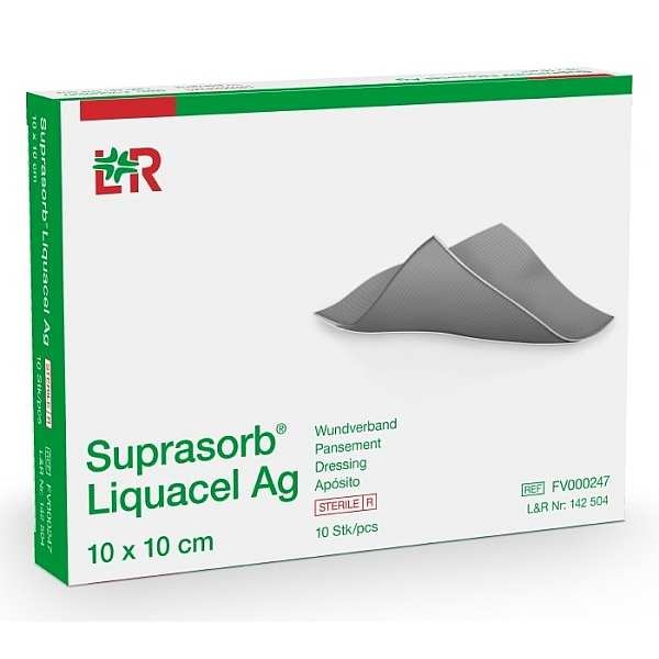 Lohmann Rauscher Suprasorb Bası ve Yara Bakım Örtüleri - 142504	Suprasorb® Liquacel AG Hydroactive Fibre Dressing, sterile, individually sealed, 10cmX10cm