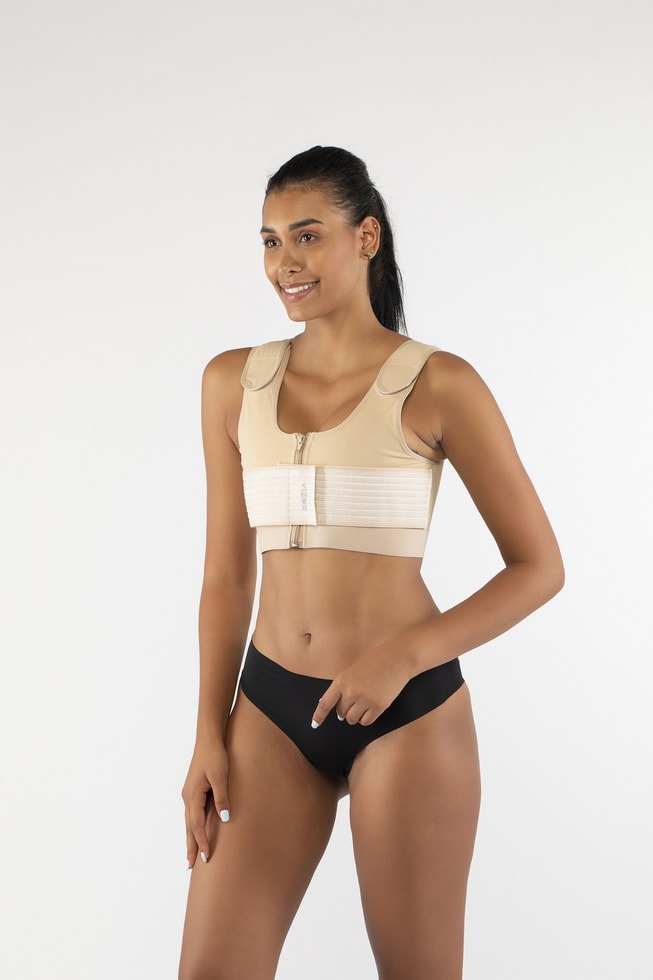 Liposuction Sütyen Fermuarlı Bandajlı Ten Code 1812