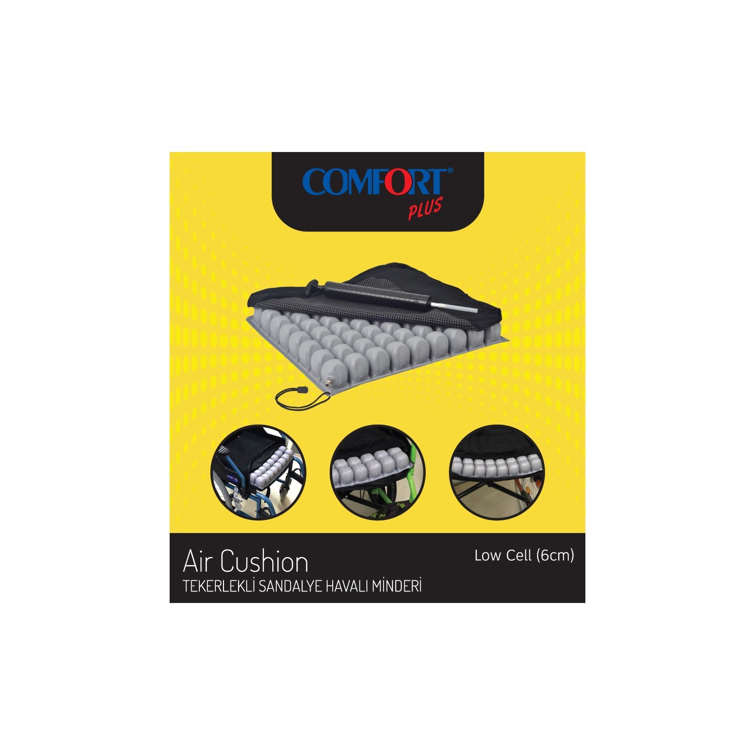 DM-640 Havalı Oturma Minderi 40 X 40 x 6 cm Çap Ölçüleri