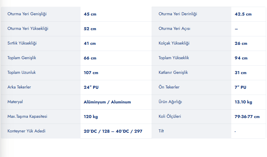 G636 Lite Hafif Alüminyum Tekerlekli Sandalye