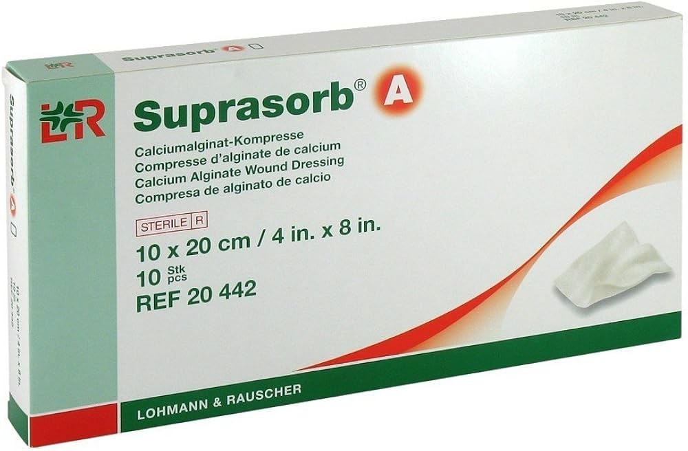 Lohmann Rauscher Suprasorb Yara Örtüleri  - 20442	Suprasorb® A Kalsiyum Aljinat Yara Örtüsü, Tekli, Steril 10cm x 20cm