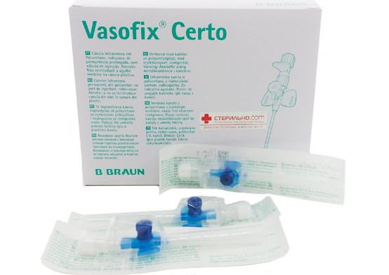 Vasofix Certo IV kanül 22 G Mavi