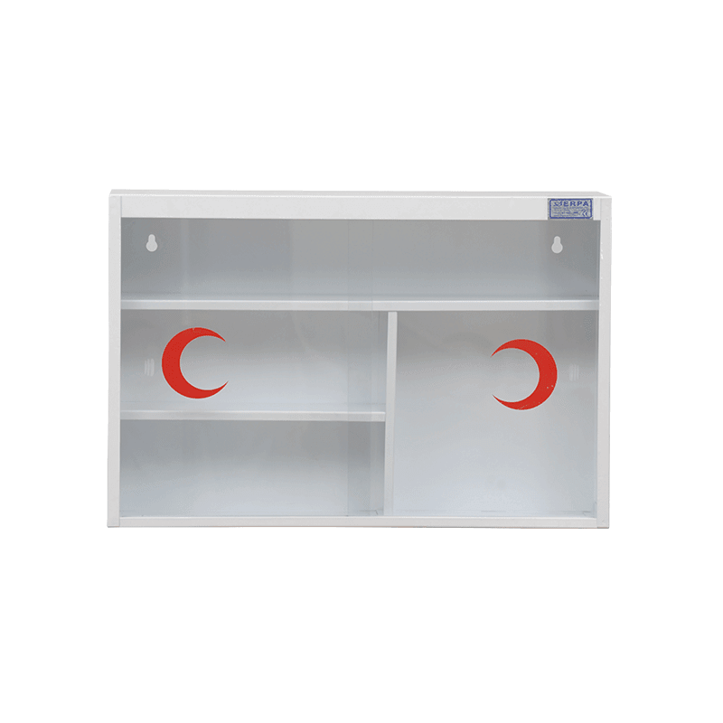Metal Ecza Dolabı Camlı Küçük: 10 X 46 X 30 cm e-113