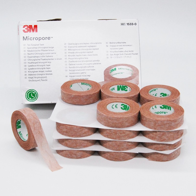 Micropore Ameliyat Bandı 1533-0 / 1,25 cm x 9,1 m Estetik Sonrası Kahverengi