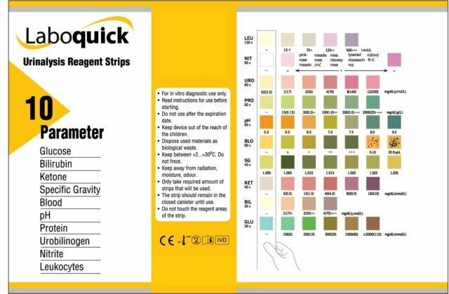 Laboquick İdrar Stribi 10 Parametreli - Orjinal Ürün