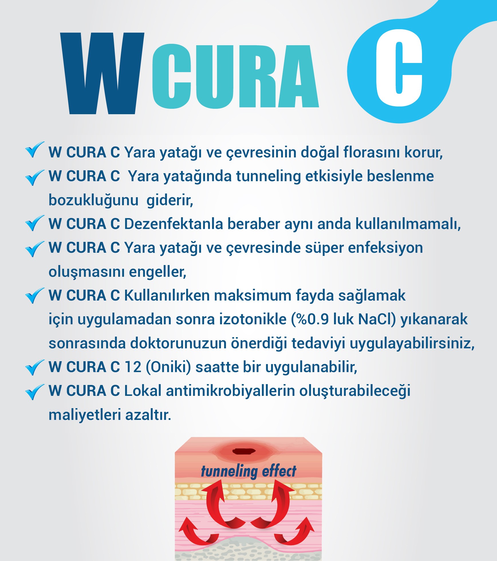 WCURA-C Nano Cleaner Etkin Enfeksiyon Kontrolü 100 gr.