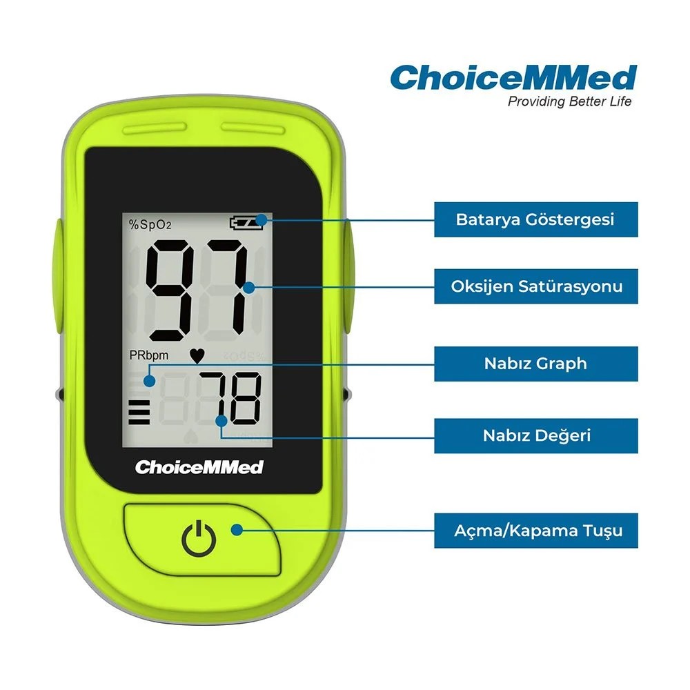 ChoiceMMed Pulse Oksimetre MD300C15D Yetişkin Uyumlu