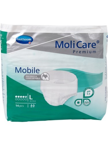 MoliCare Prem. Mobile 5 damla - Külot Bez YEŞİL - Large