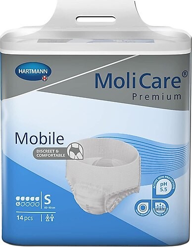 MoliCare Prem. Mobile 6 damla Külot bez MAVİ 14 lü Amb. - Small