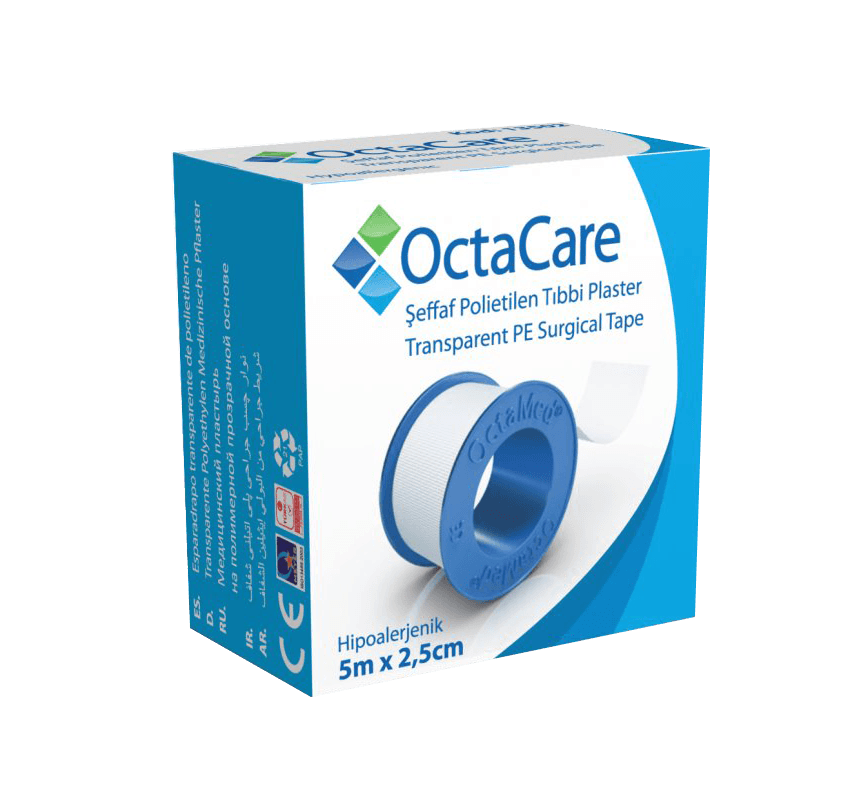 Octacare Şeffaf Polietilen Tıbbi Flaster - 5m x 2.5 cm