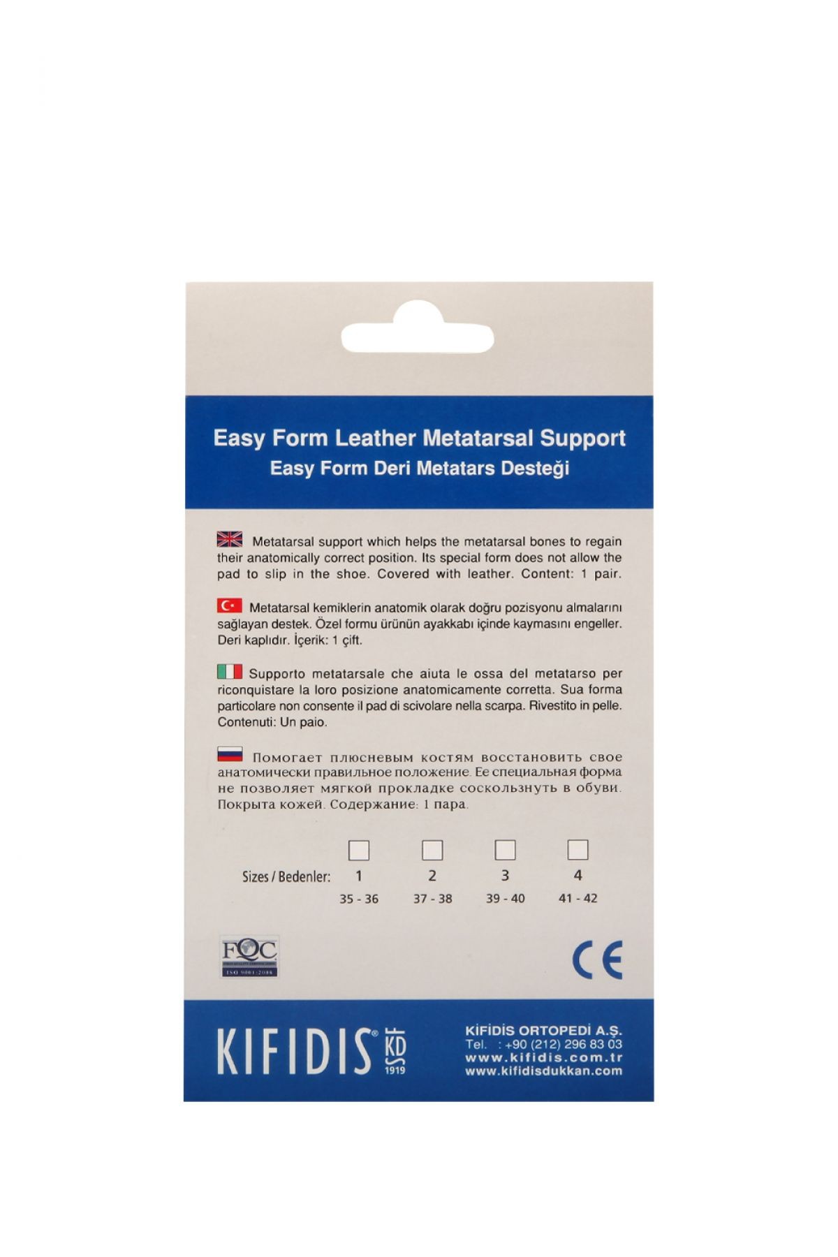 Easy Form Deri Metatars Desteği STD