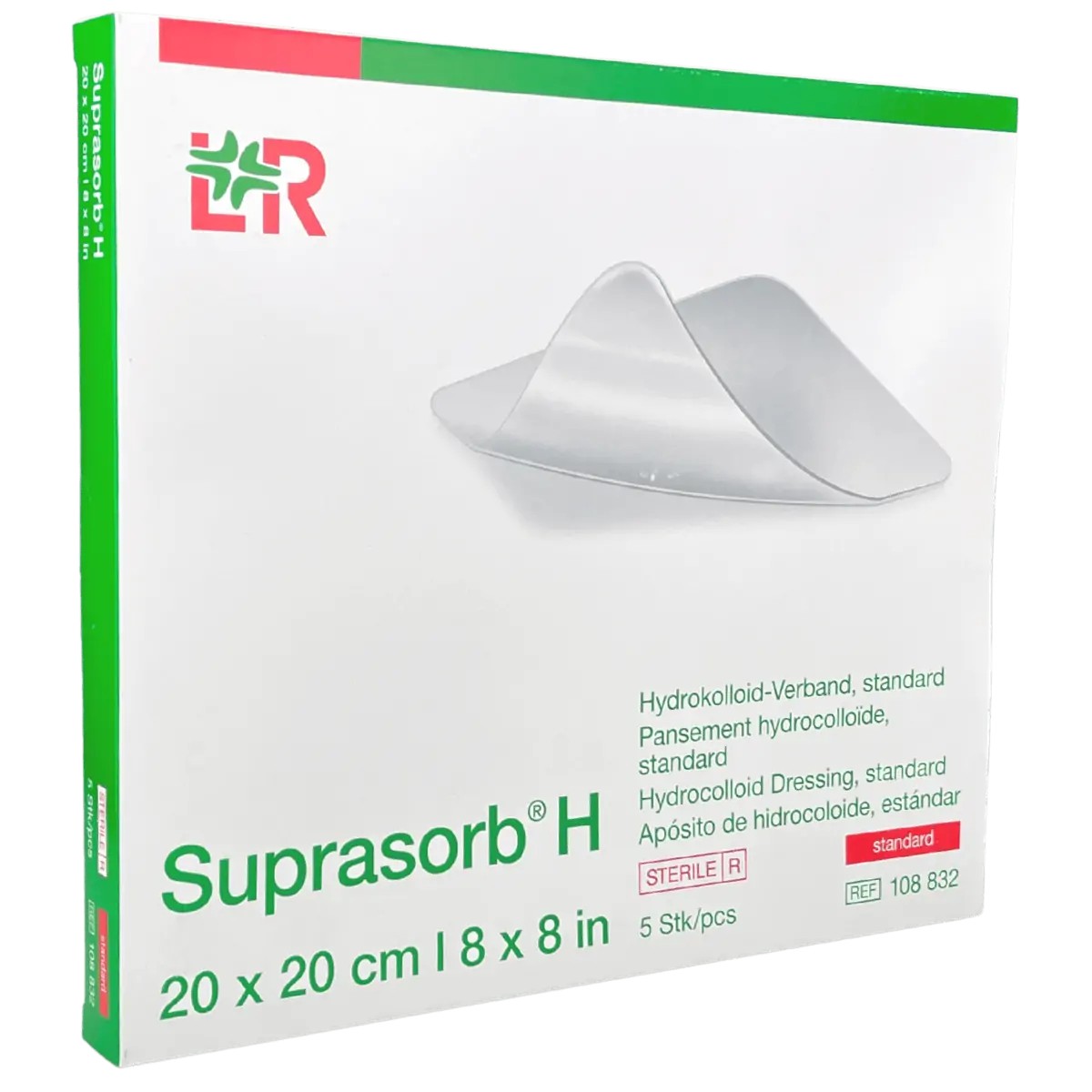 Lohmann Rauscher Suprasorb Bası ve Yara Bakım Örtüleri - 108832	Suprasorb® H Hidrokolloid Yara Örtüsü, Tekli, Steril 20cm x 20cm (Comfell Muadil)