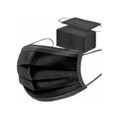 Cerrahi Maske 50 li 3 Katlı Filtreli Siyah Getwell