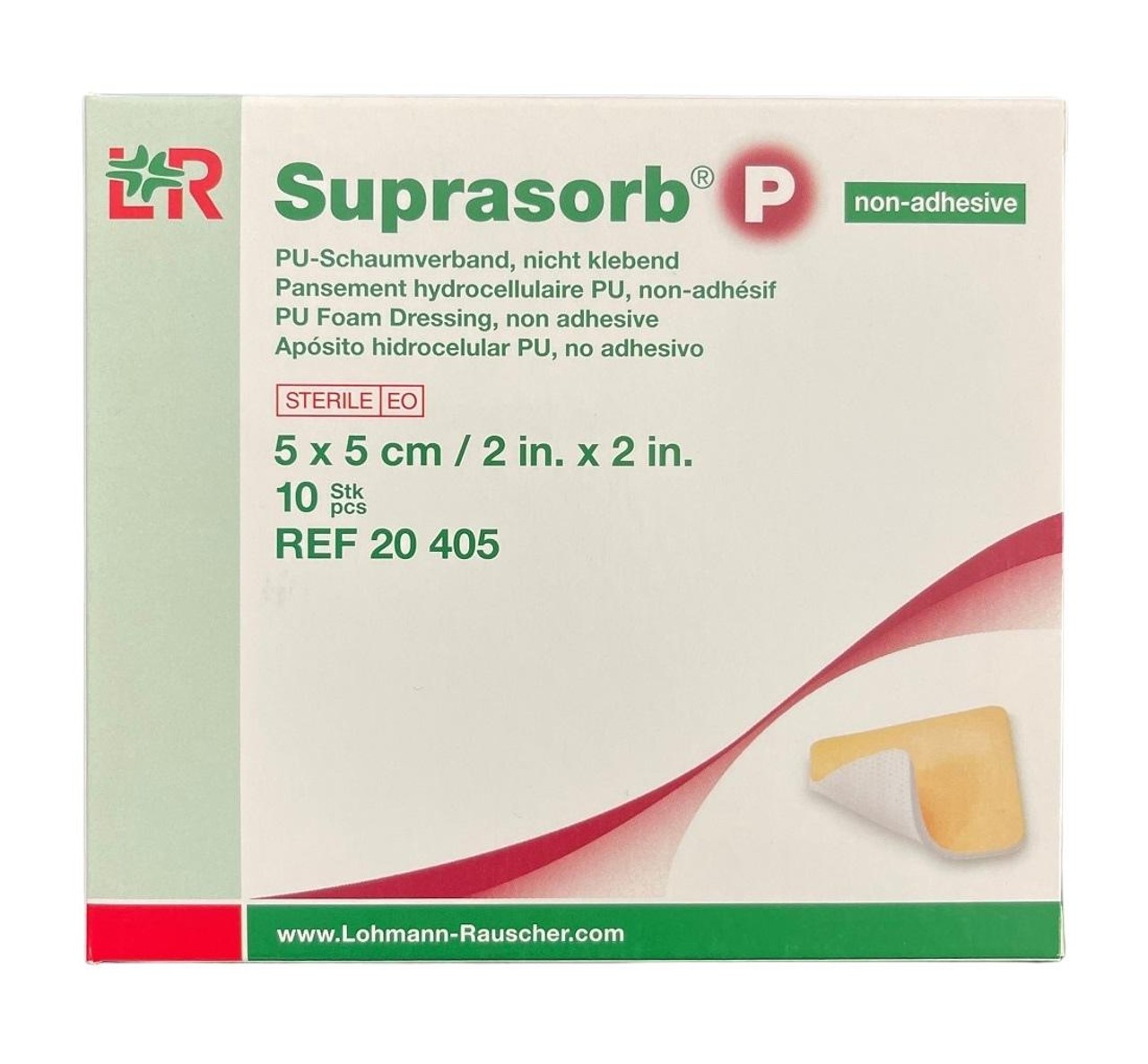 Suprasorb P PU Yapışkansız Köpük Örtü, Tekli, Steril  - 20405 Suprasorb P PU Yapışkansız Köpük Örtü, Tekli, Steril 5cm x 5cm