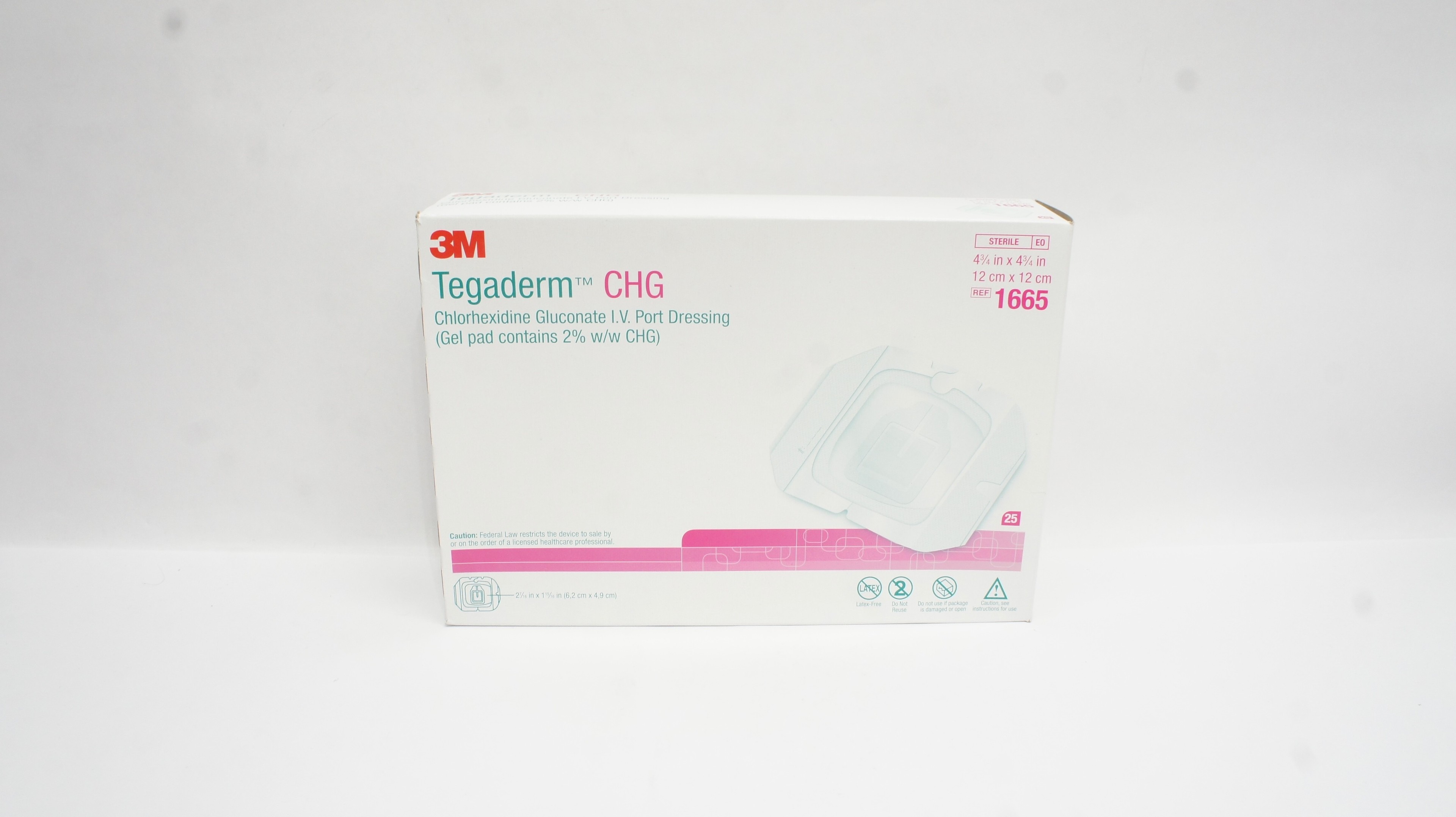 Tegaderm CHG Chloarhexidine Glukonat I.V. Port Örtüsü 12 cm x 12 cm - Tegaderm Jelli Ped 1665R