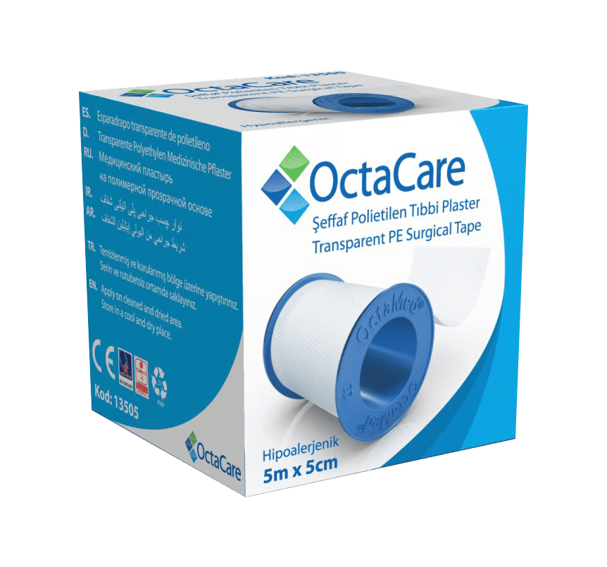 Octacare Şeffaf Polietilen Tıbbi Flaster - 5m x 5 cm