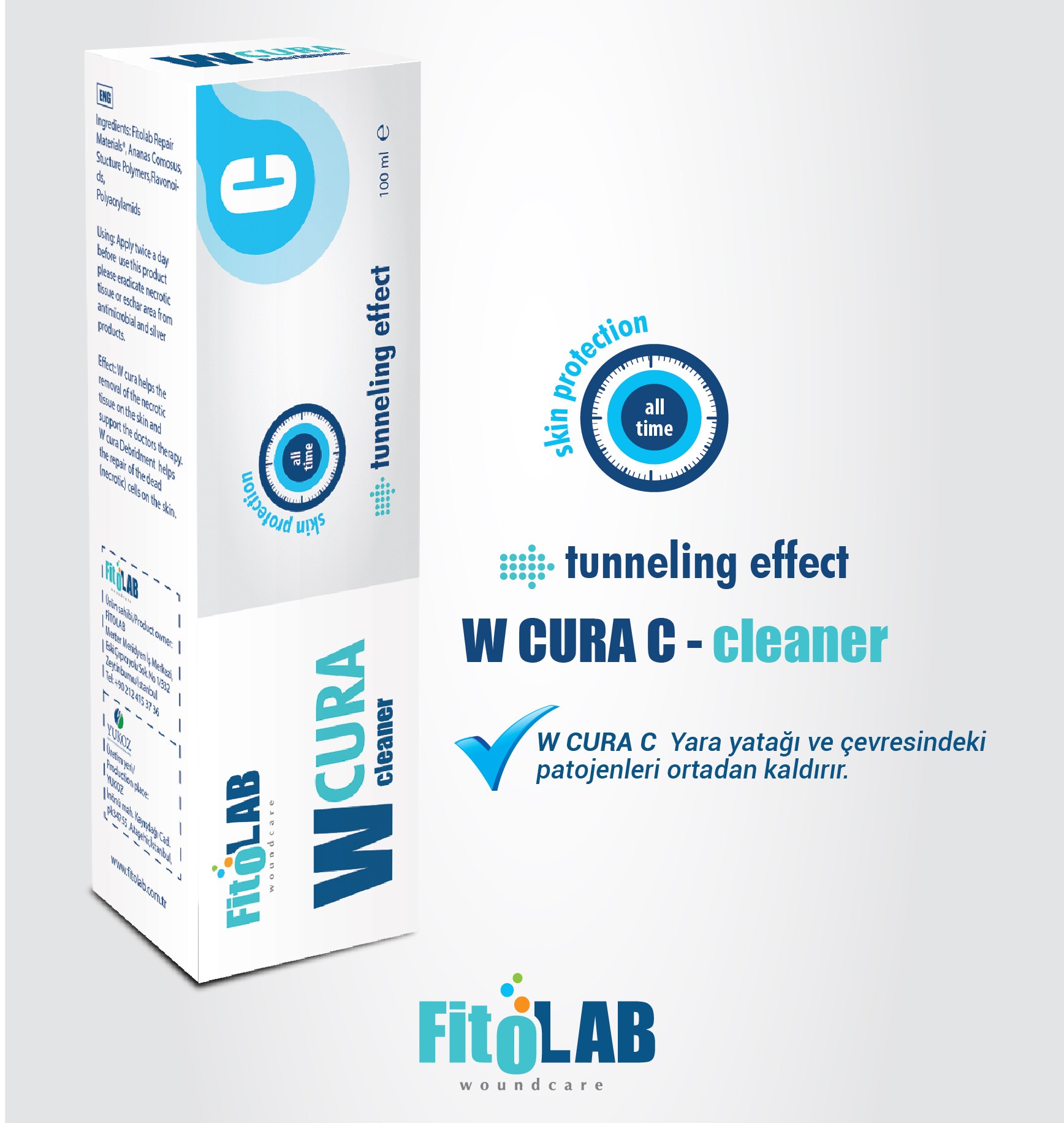WCURA-C Nano Cleaner Etkin Enfeksiyon Kontrolü 100 gr.