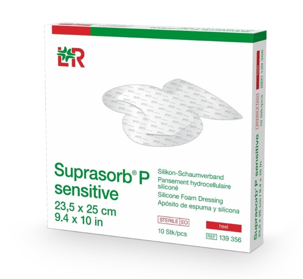 Suprasorb P Sensitive Border, Süper Absorbent, 5 Katmanlı, Tekli, Sakrum, Steril - 139356 Suprasorb P Topuk, Steril 23,5cm x 25cm, Yara Pedi 17,5cm x 19cm