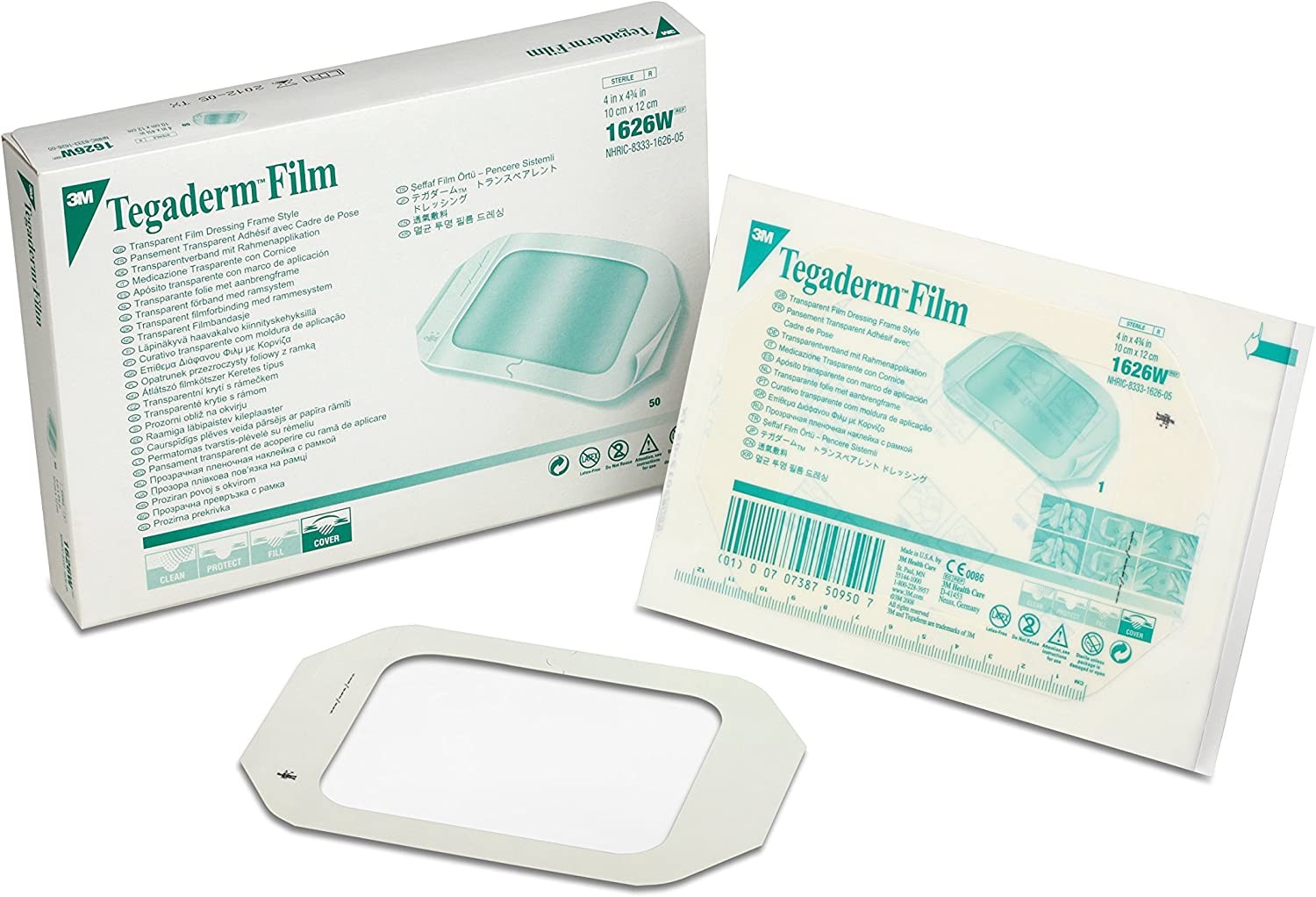 3M Tegaderm Şeffaf Film Örtü Sıvı Geçirmez  1 Adet - 3M Tegaderm 1626 10cmx12cm