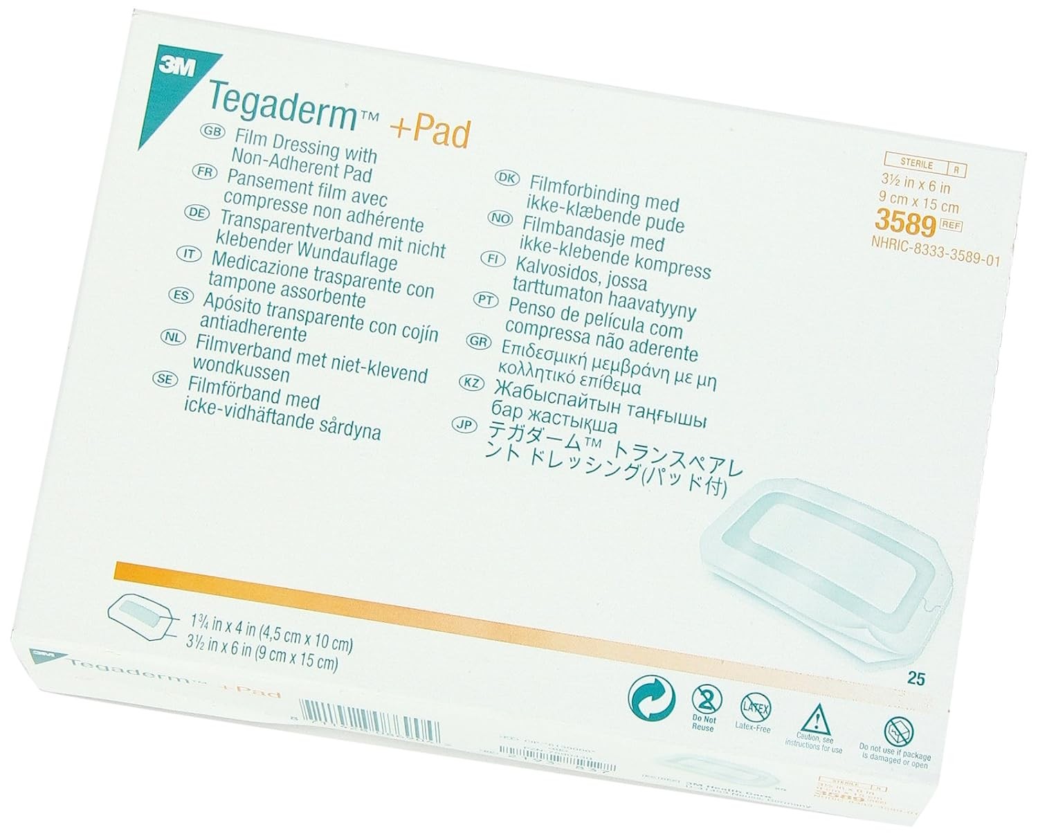 Tegaderm+Pad Şeffaf Yara Örtüsü 9cm x 15 cm 3589  1 Adet