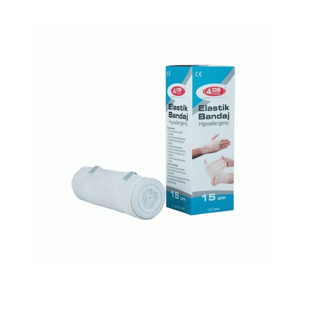 Elastik Bandaj - Burkulma ve Eklem Ağrıları Tedavisi 1,5 metre - 15 cm