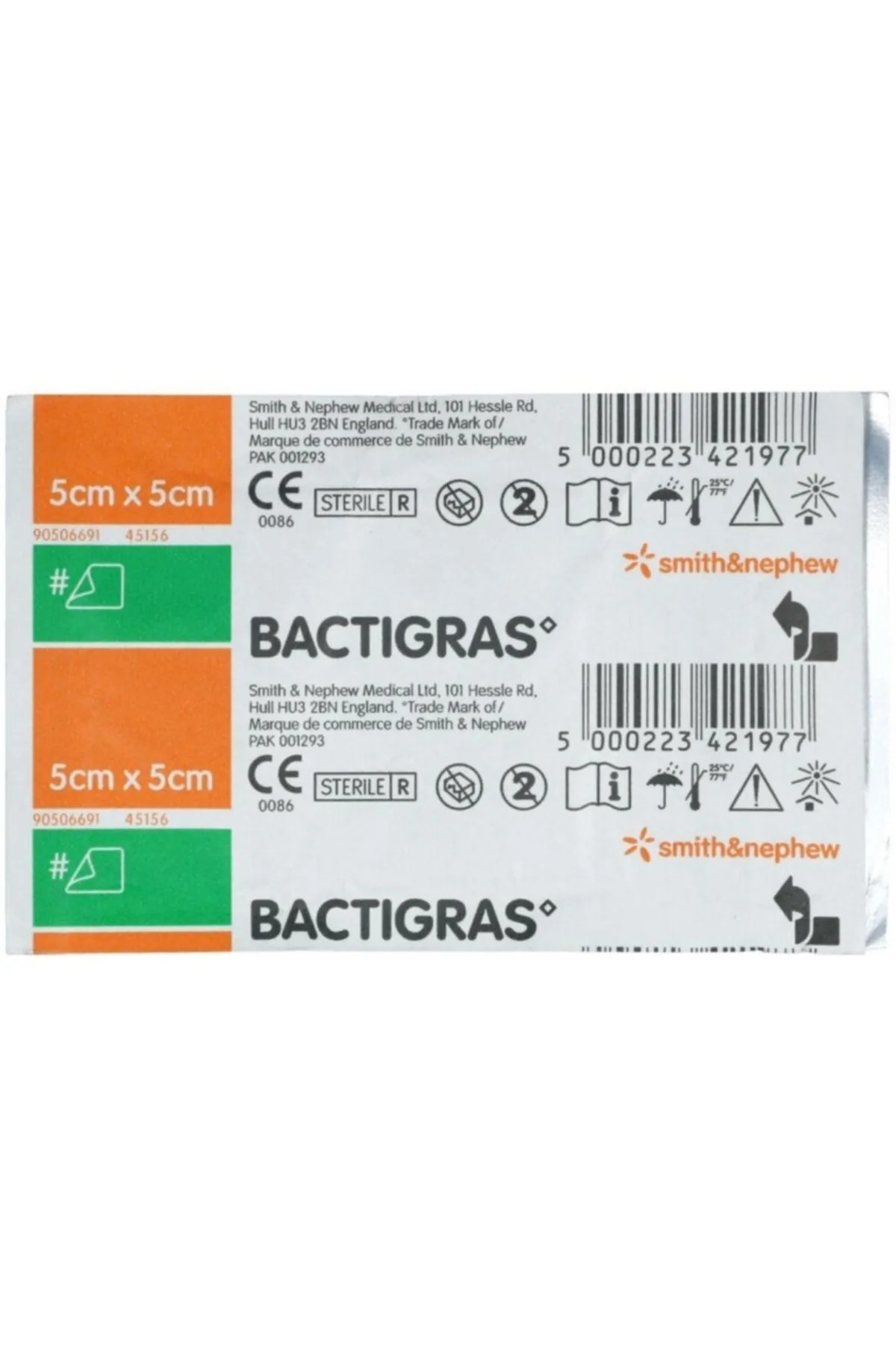 Bactigras Tül Parafinli Yara Örtüsü 1 Birim Adet Fiyatıdır - 5 cm x 5 cm