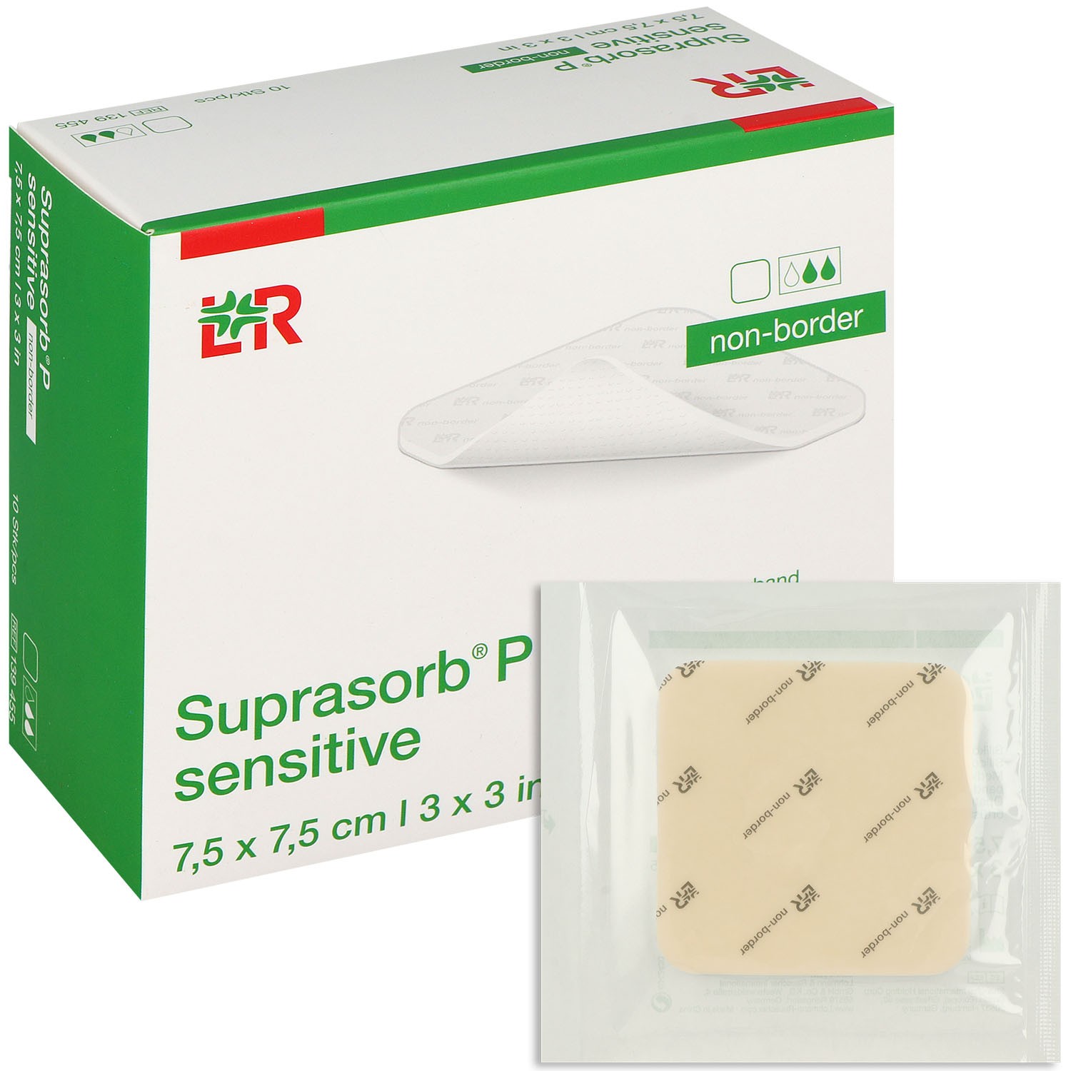  Suprasorb P Sensitive Non-Border, 3 Katmanlı, Tekli, Steril