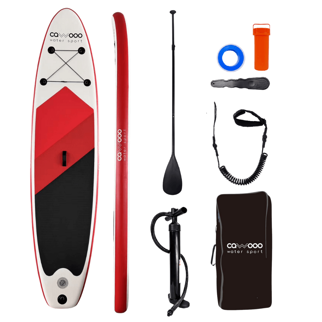 Cawooo SUP Şişme Sörf Tahtası Stand Up Paddle Board 78*320*15 cm Kırmızı