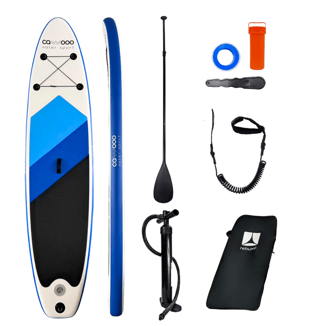 Cawooo SUP Şişme Sörf Tahtası Stand Up Paddle Board 78*320*15 cm Mavi