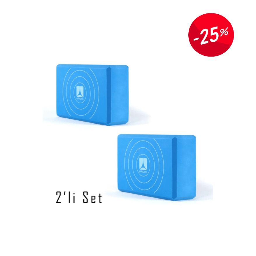 Köpük Yoga Bloğu Yoga Block 2'li Set Mavi