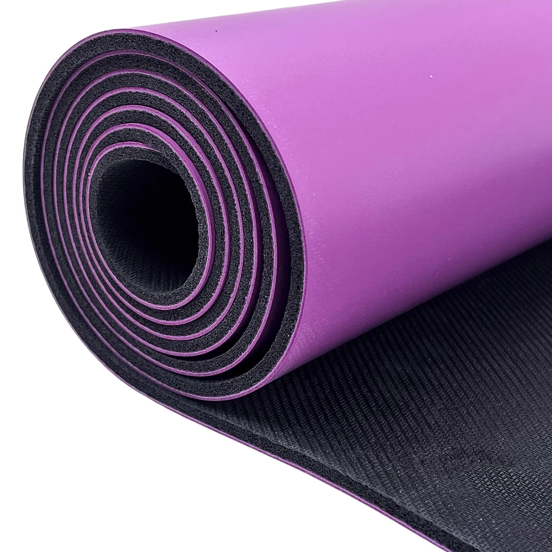 (OUTLET) Rebuwo Hizalama Tasarım 5mm Kauçuk Mat Kaydırmaz Yoga Mat Pilates Mat Mor