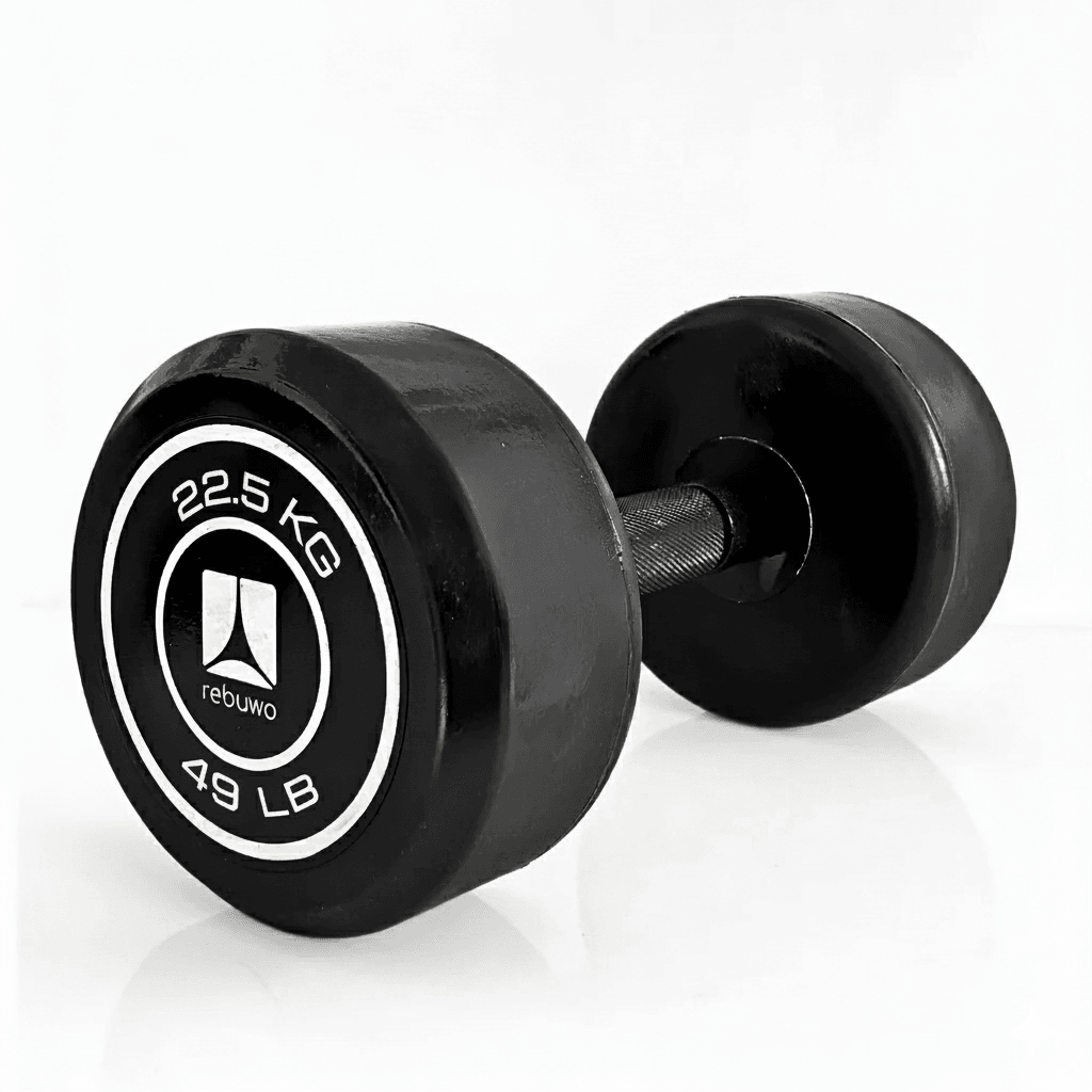 Rebuwo Profesyonel Kauçuk Kaplı Olimpik Dambıl 1 Adet 22.5 KG