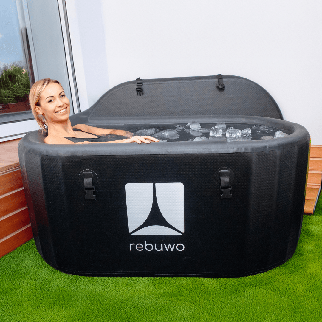 Rebuwo Sporcu Buz Küveti Büyük– 170 x 85 x 65 cm, 476 L Kapasite | Sporcular ve Soğuk Su Terapisi