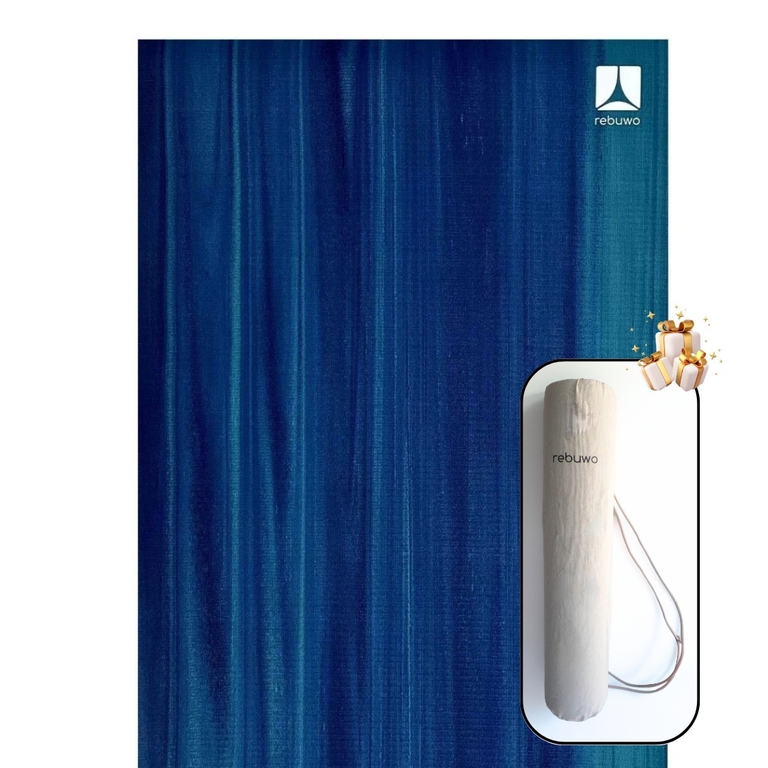 Rebuwo PER Yoga Matı Mavi 5mm, Ekolojik Fitness Matı, Kaydırmaz, Blue, Non-Slip & Sustainable