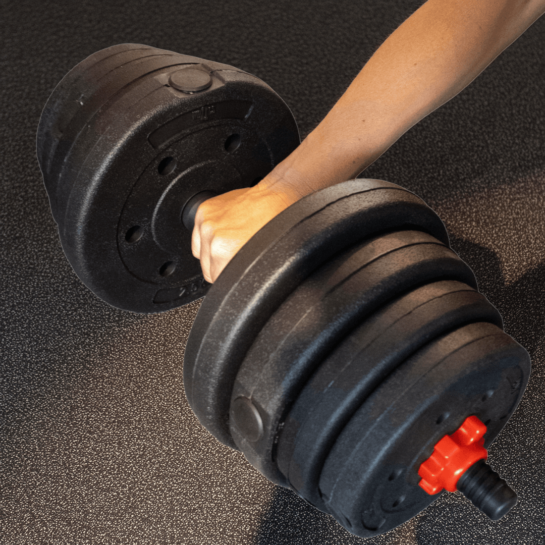 WOQES Çok Fonksiyonlu Dambıl ve Bar Seti 28 kg – Ayarlanabilir Ağırlıklar (2.5-2-1.25-1 kg) + 8 Klipsli